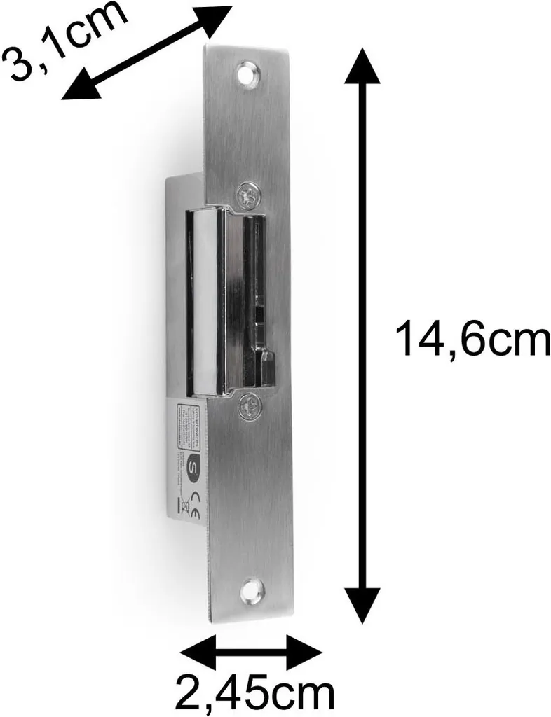 Gâche électrique universelle encastrée pour visiophone et portail 12V