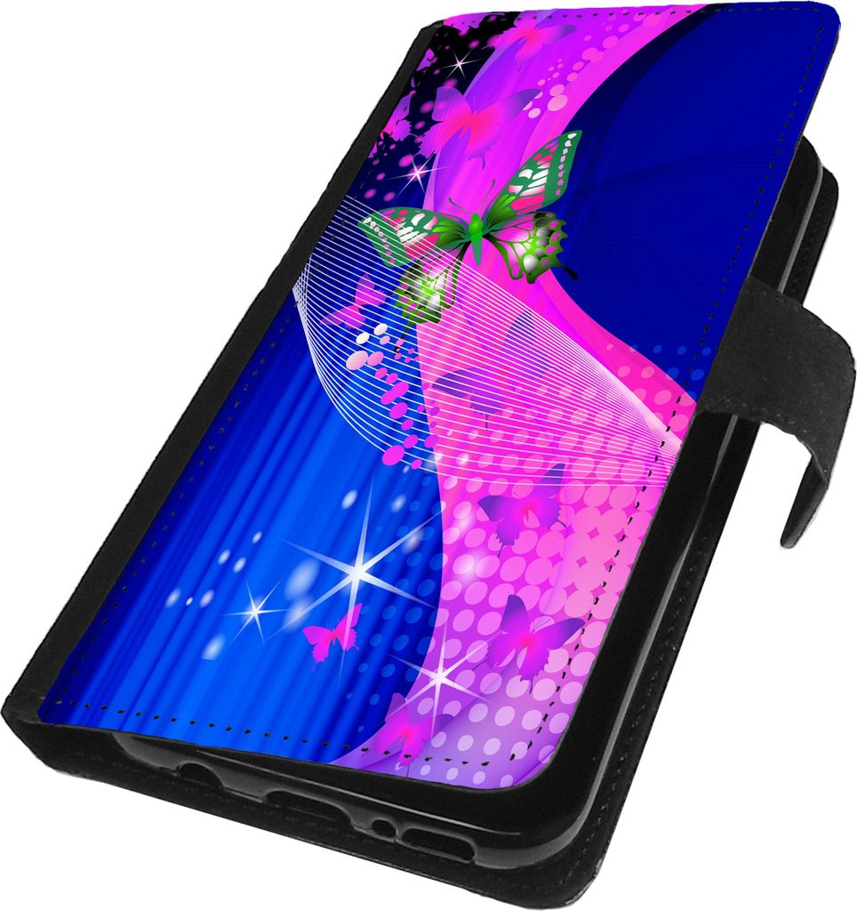 Book Case für Huawei P30 Hülle Tasche Flip Cover Handy Schutz Hülle mit Magnet Handycover Butterfly Design 138
