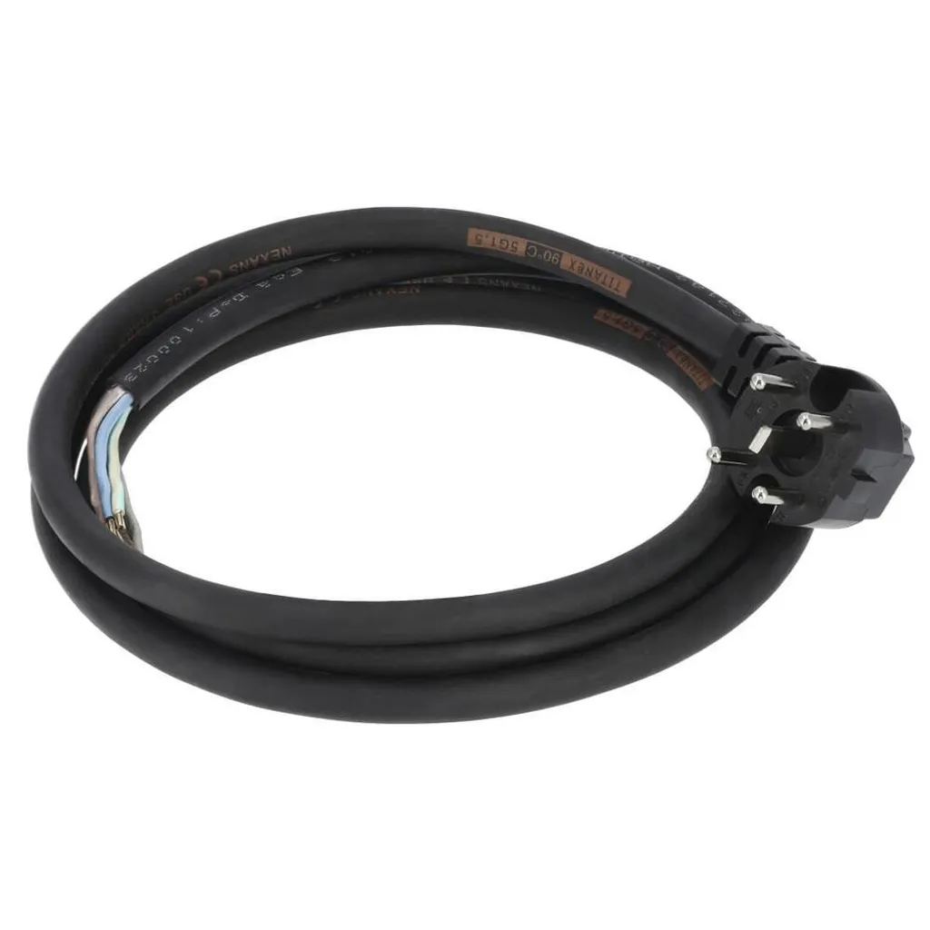 Xavax 00220798 Câble d'alimentation 2m pour cuisinière à fiche coudée