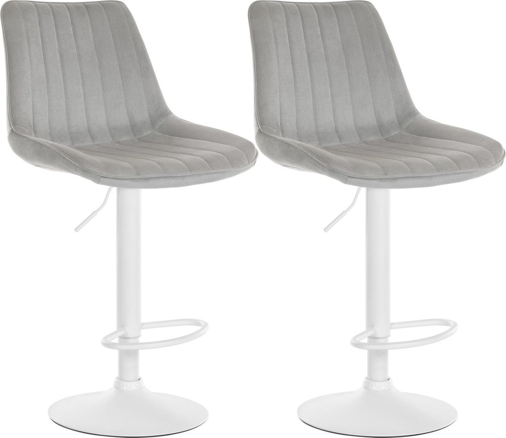 CLP 2er Set Barhocker Toni Samt drehbar und stufenlos Produktbild 