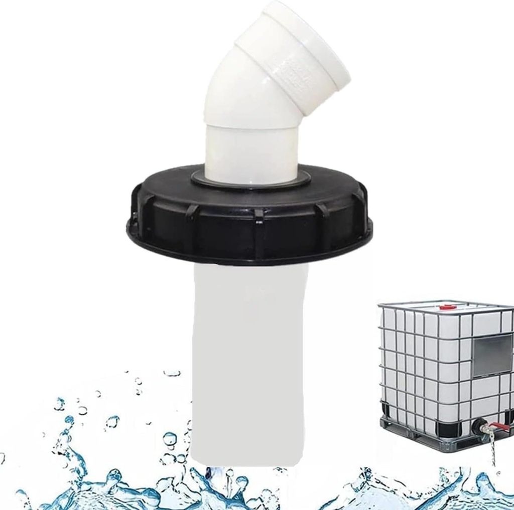 45¡ã-IBC-Tankdeckel mit waschbarem Nylonfilter fš¹r 1000-l-IBC-Regenwassertank, IBC-Deckelfilter, IBC-Tankzubeh?r, 165-mm-Nylon-Regenwasserfilter