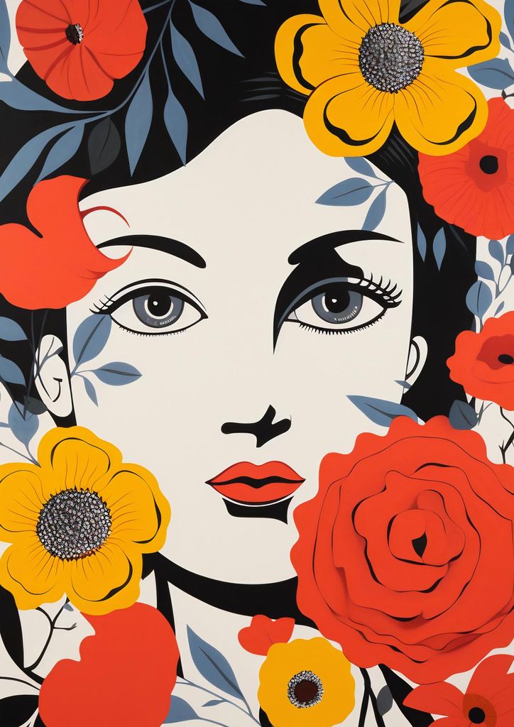 Plakat 42x59,4cm Blumen Aura