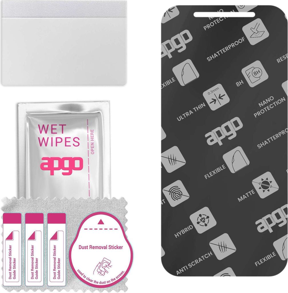 apgo Hybrid Schutzglas, Matt, kompatibel mit Nokia C1 Plus, Flexible Nano Glass, toller Ersatz für Hartglas, kratzfester Displayschutzglas, Displa...
