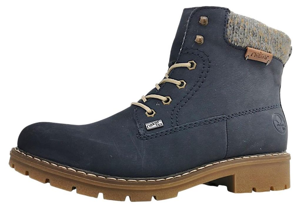 Stivali da donna Rieker, modello stringato, colore blu, Immagine del prodotto 