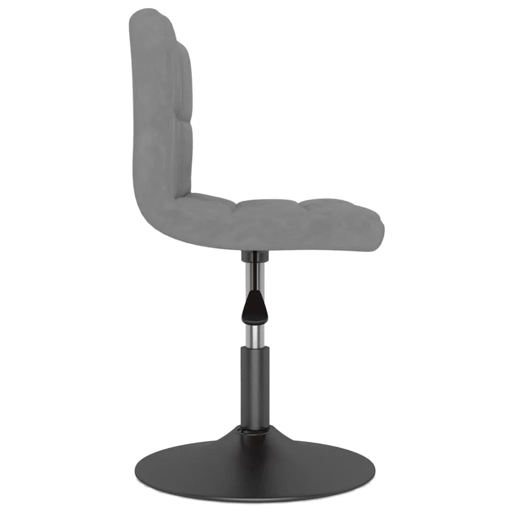 Tabouret de bar pivotant velours gris : l'assise confortable et chic