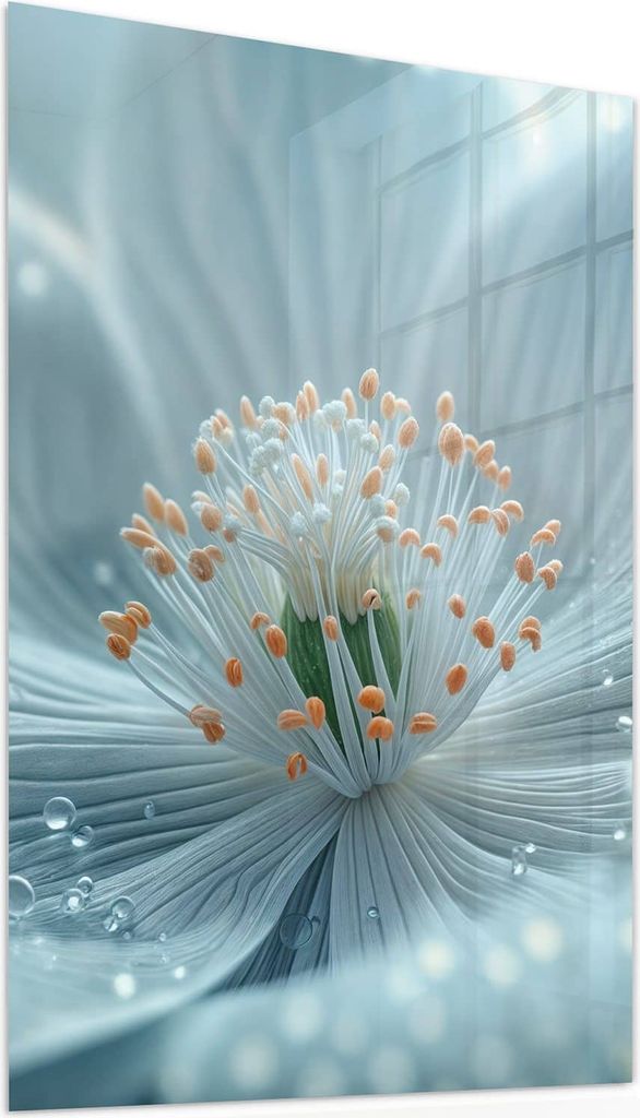 Glasbild 40x60cm in XXL für Wohnzimmer, Schlafzimmer Motiv Blumenpracht