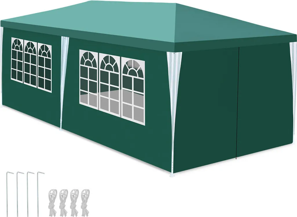Tenda da Giardino 3x6m Verde Jayseuw con 6 Pareti | Offerta Online