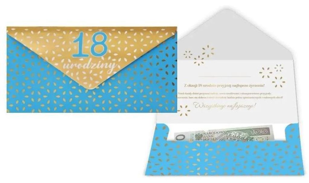 Geschenkumschlag „18. Geburtstag“ – Kukartka