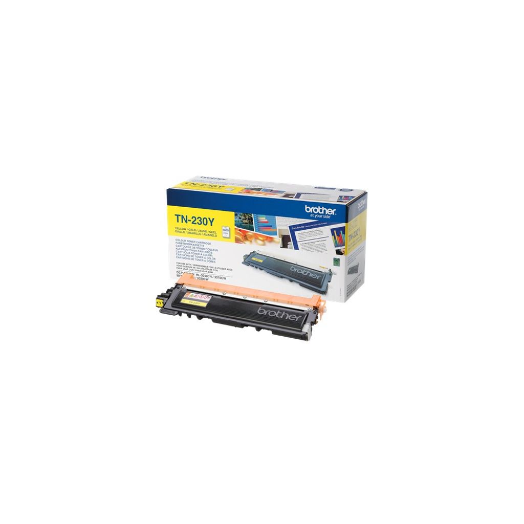 Original Brother TN-230 Y Toner gelb, 1.400 Seiten, 4,58 Cent pro Seite - ersetzt Brother TN230Y Tonerkartusche