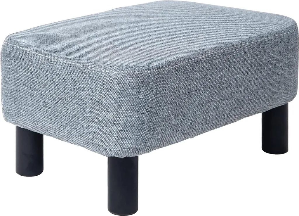 Repose-pieds ergonomique anti-jambes lourdes en cuir noir et pin