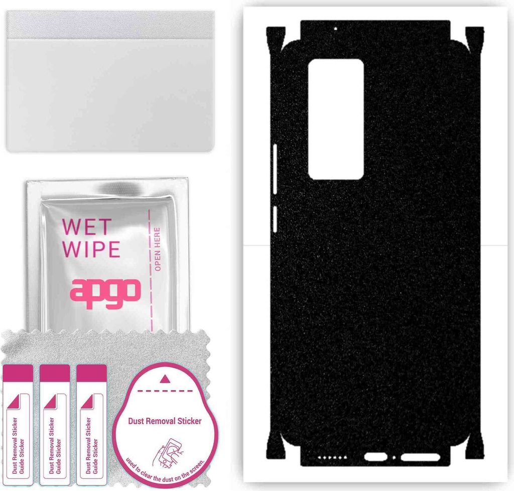 apgo Rückseite + Seiten Schutzfolie, Skin, kompatibel mit vivo X50 Pro, Hinten Displayschutzfolie aus Vinylfolie, kratzfest, einfache Montage - Ma...