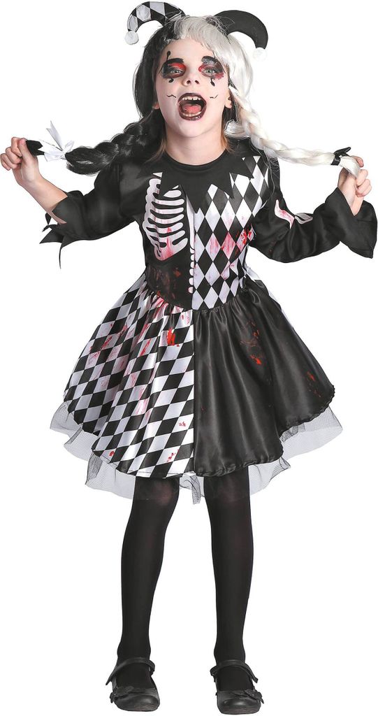 Kostium klauna horror dla dziewczynek na Halloween Zdjęcie produktu 