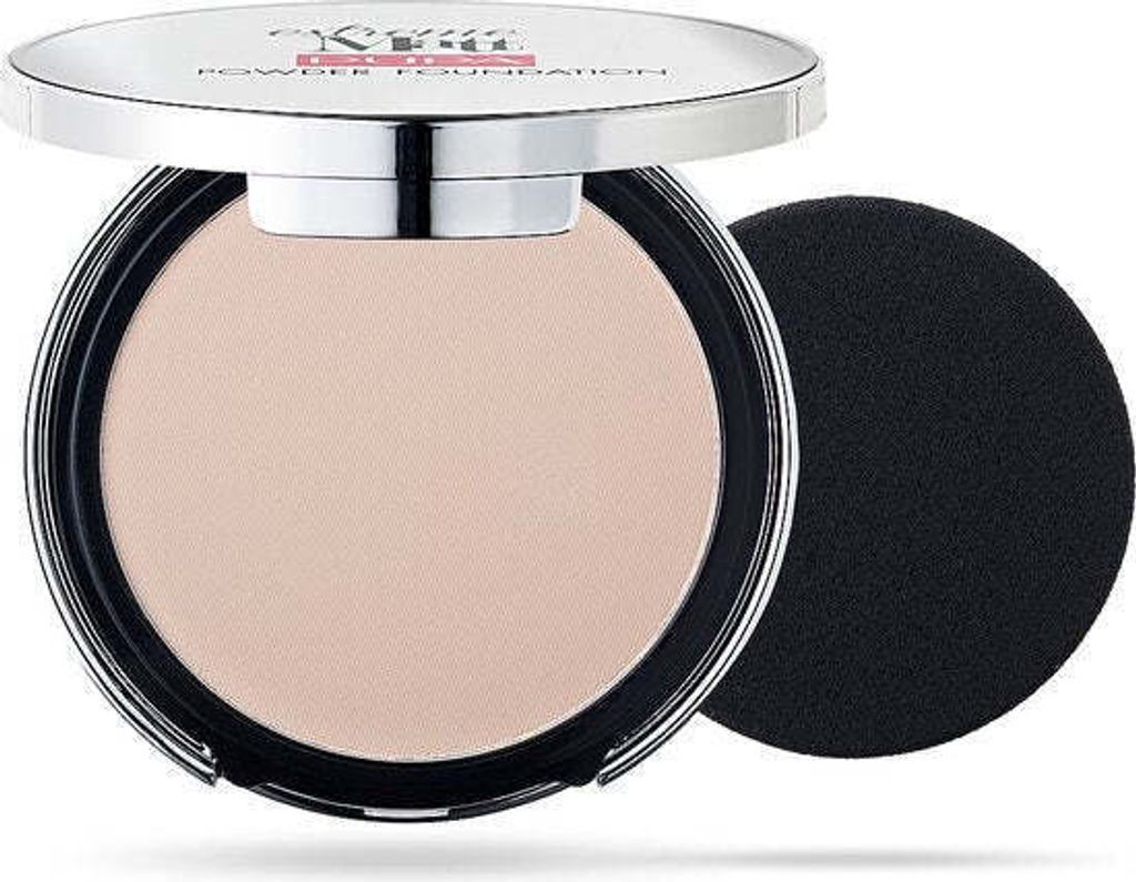 PUPA Milano Extreme Matt Foundation, Mischhaut, normale Haut, Porcelain, Palette, Gepresstes Puder, Matte, Natürlich/Natur, 11 g