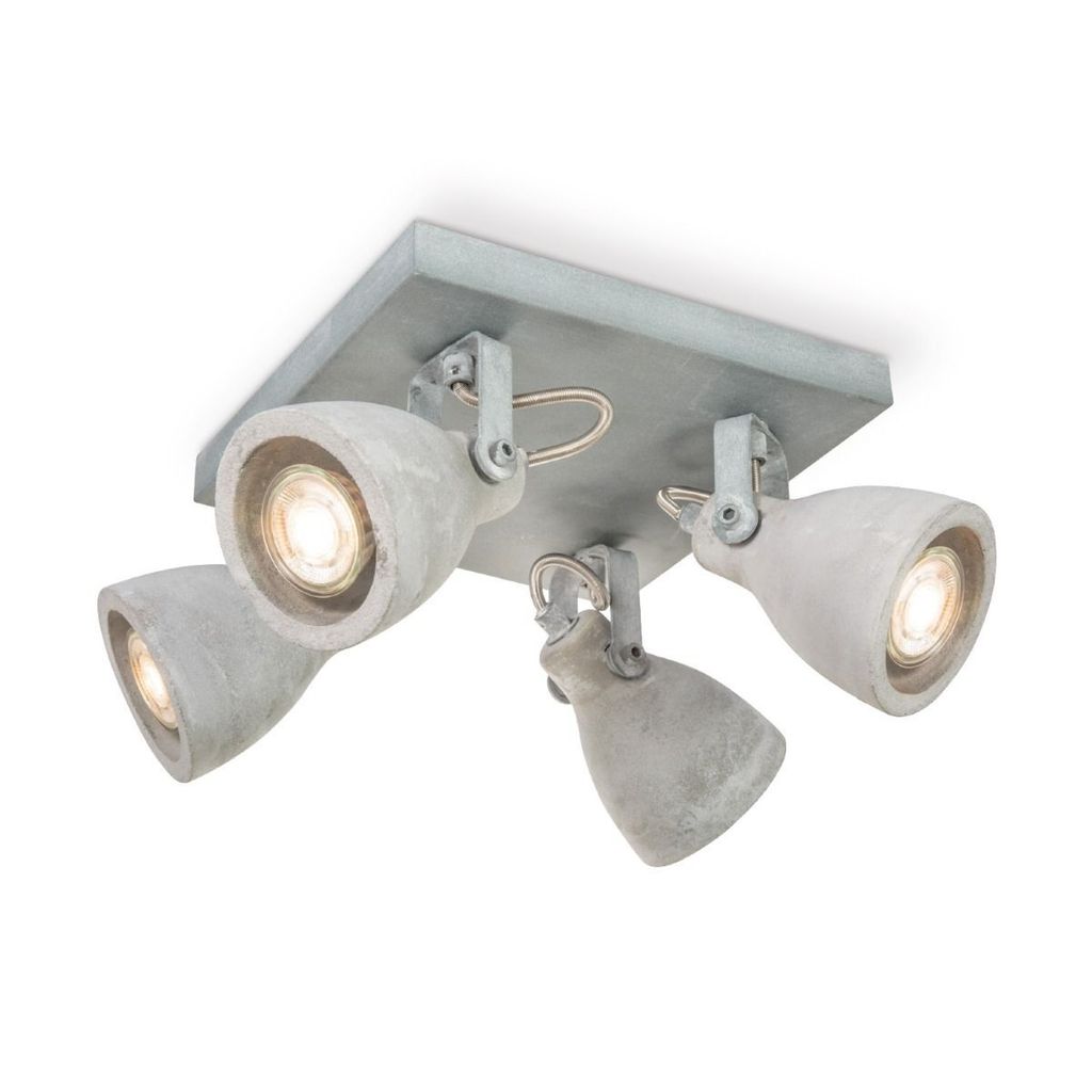 Home Sweet Home LED Aufbaustrahler Vedi 4 - inkl. dimmbarem LED-Leuchtmittel - Beton