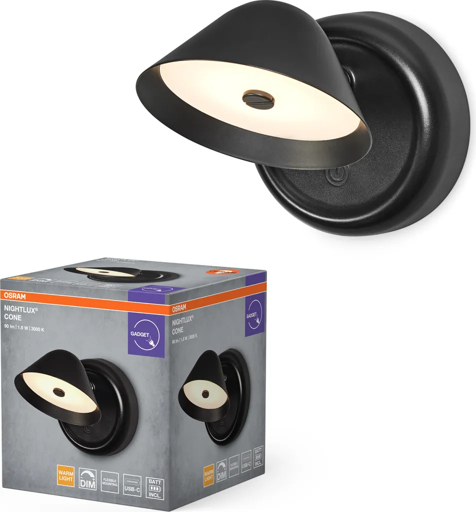 Veilleuse LED Rechargeable USB avec Variateur Tactile et Socle Aimanté