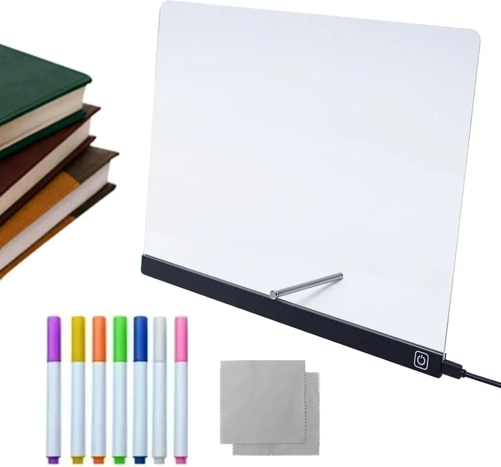 INF LED Note Board: Lavagna Acrilica Trasparente DIY con 7 Marker - 4