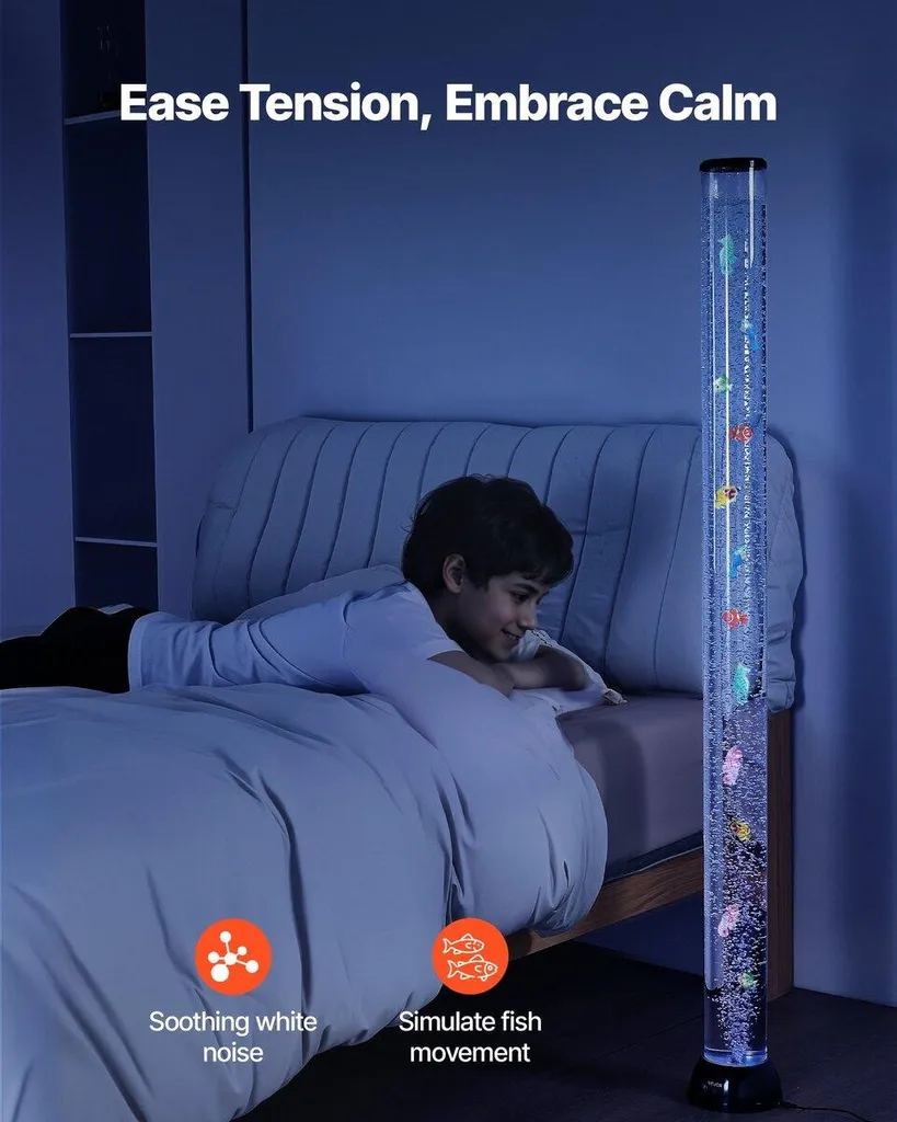 Lampe à bulles 150 cm 16 Couleurs Changeantes Télécommande incluse LED - 2
