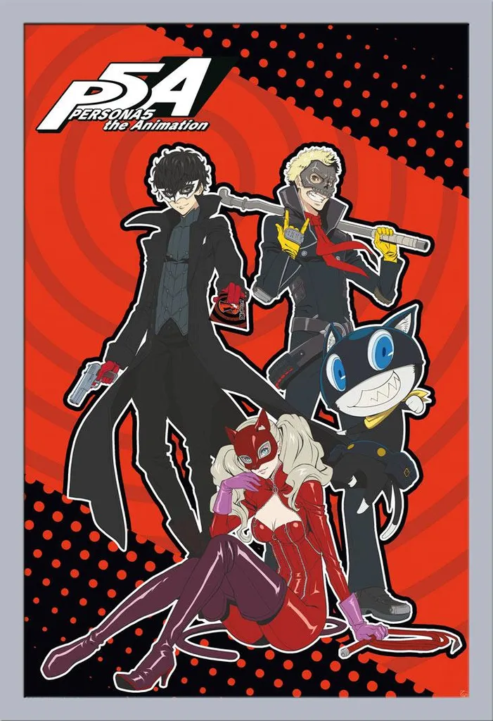 Maxi Poster Persona 5 Framed - Shinsuke MDF Argento & Disco Acrilico
