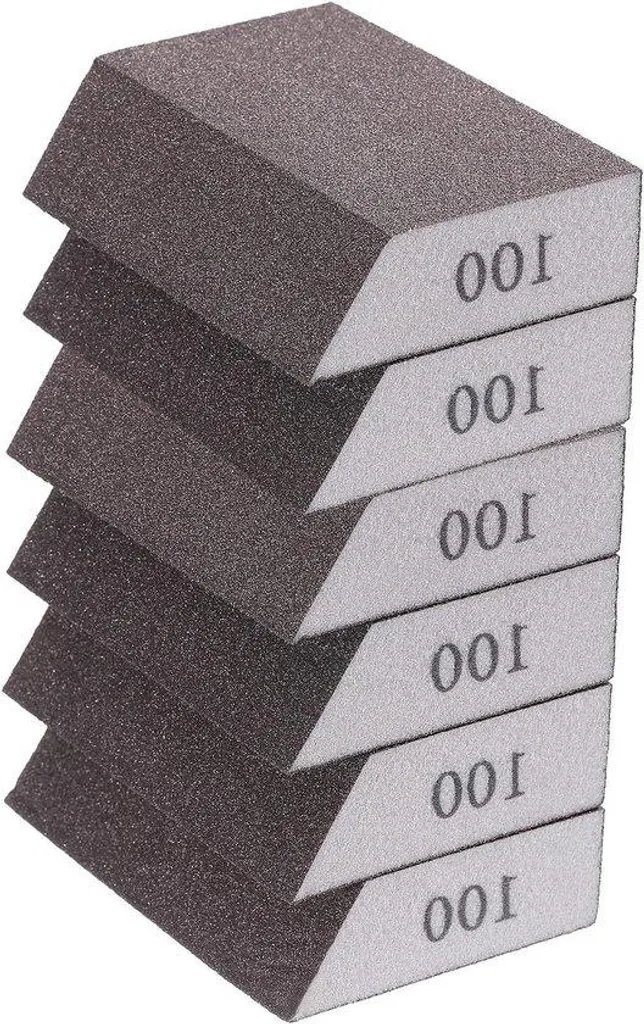 Lot de 6 pierres à polir grains 240 et 320 pour métal et bois 10cm