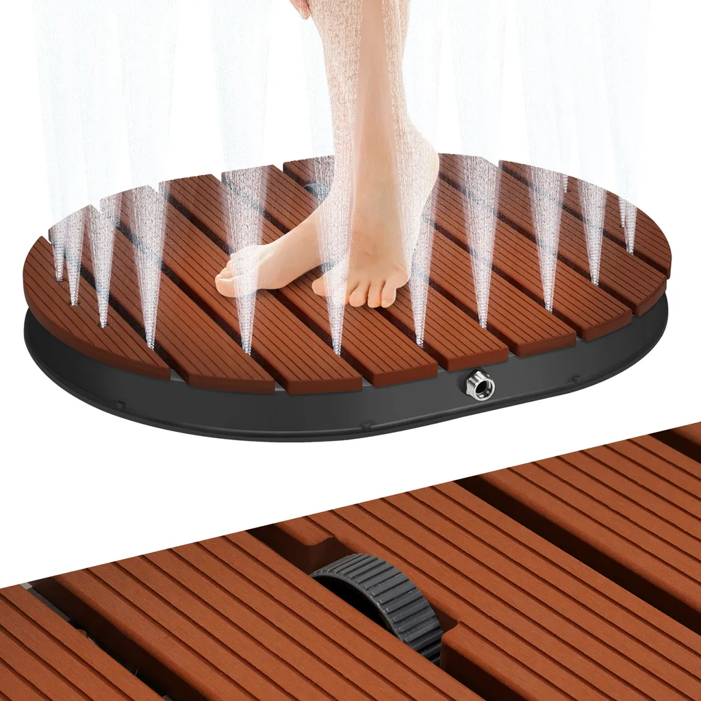 TolleTour Doccia da Giardino WPC: Pedana a Pavimento Esterna Robusta