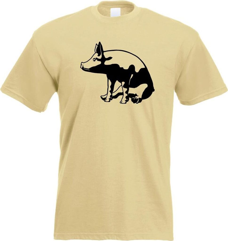 Kiwistar - T-Shirt - Khaki - Schwein Motiv 7 - Sau - Baby Herren Funshirt Bedruckt Design Sprüche Spruch Motive - mit Motiv Bedruckt - Funshirt De...