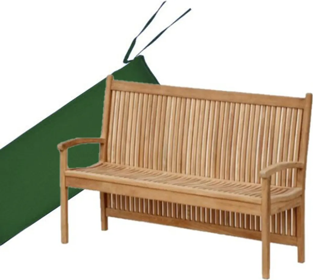Cuscino Alta Qualità 120x54 Verde per Panca Giardino Teako Design