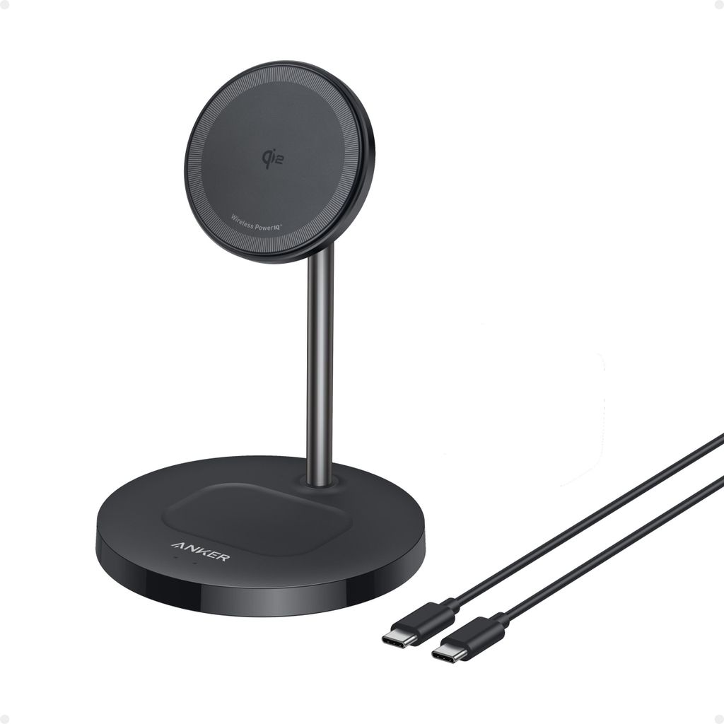 Anker MagGo Wireless Ladegerät (2-in-1 Ständer) Schwarz