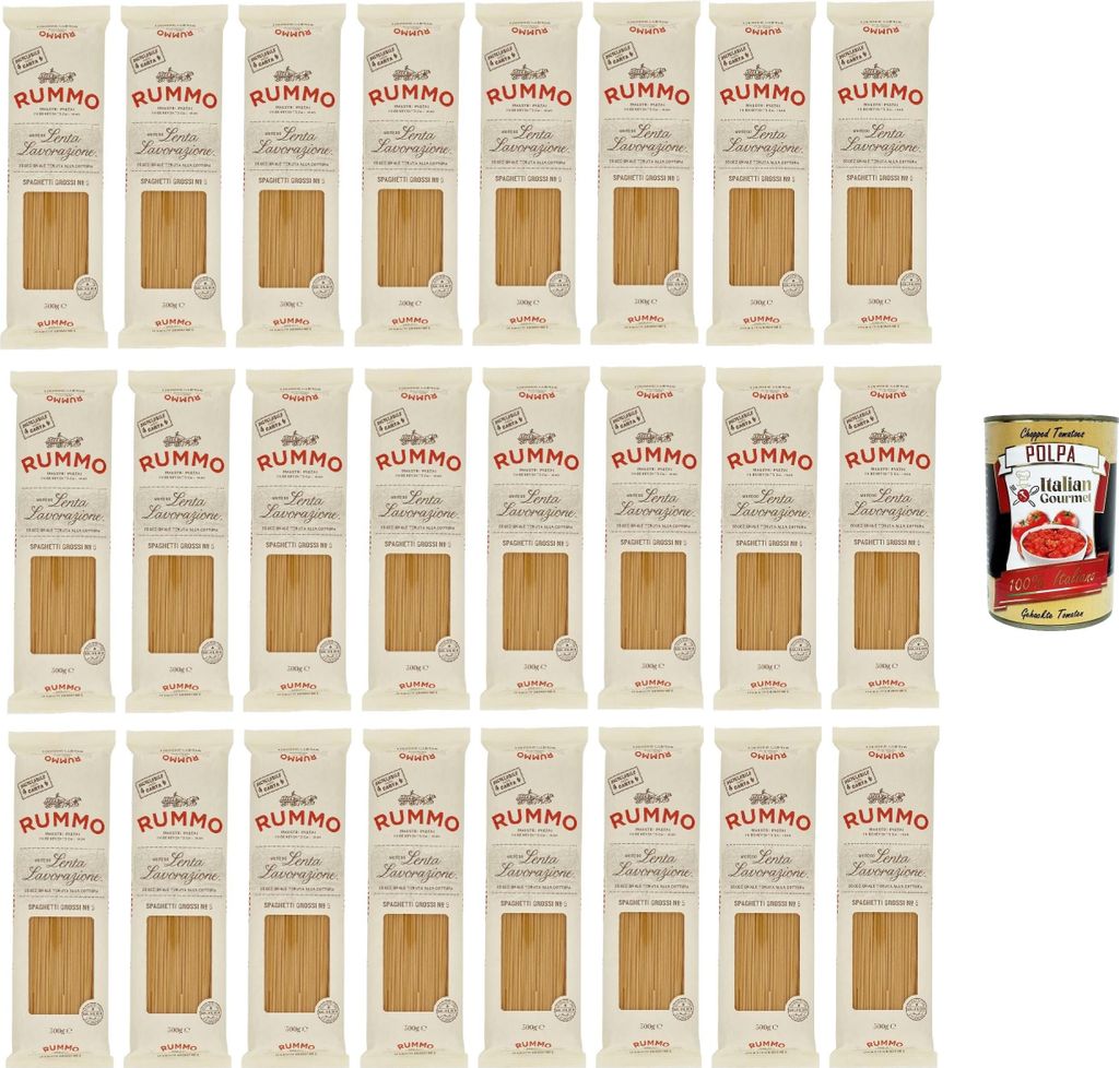 Rummo Spaghetti Grossi No.5 24x500g | Hartweizengrieß, al Produktbild 