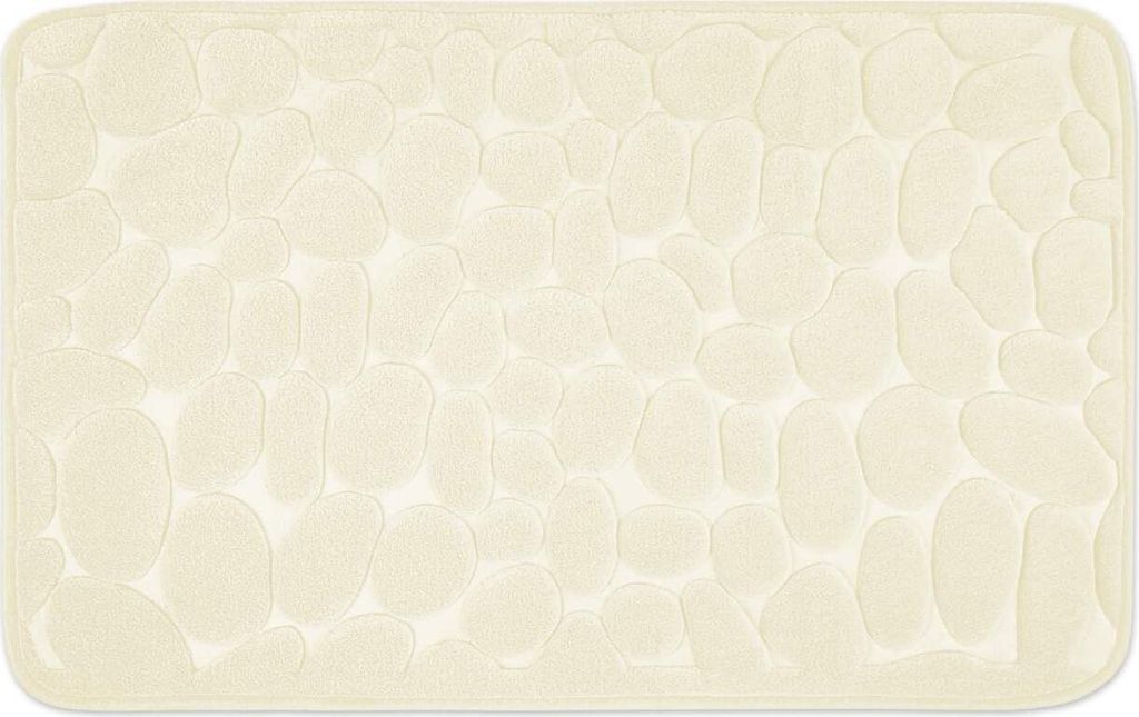 WohnDirect weiche Memoryschaum Badematte LONDON Creme 50 x 80 cm