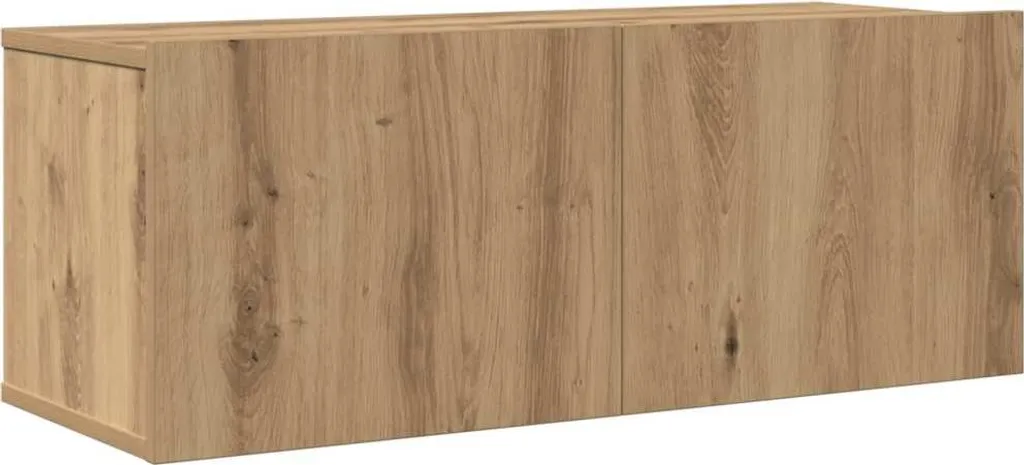 Meuble Multimédia 160 cm pour Grand Écran, Lot de 6 Modules Marron Chic - 4