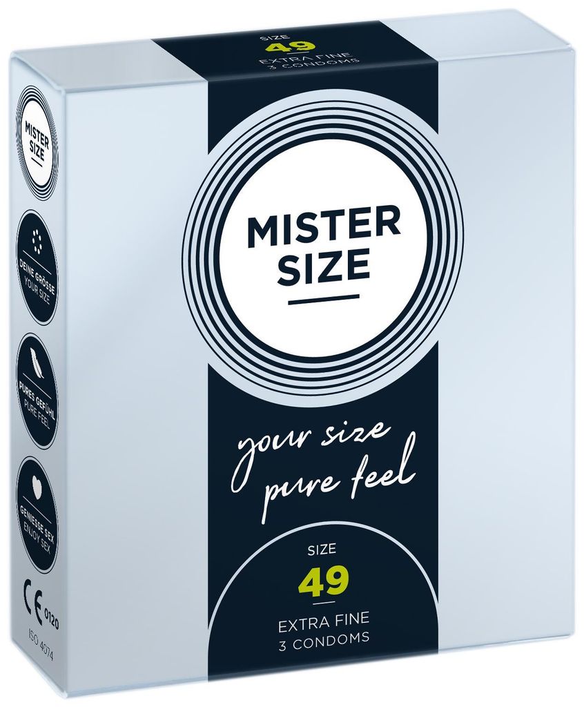 3er Mister Size Kondome 49mm - Gefühlsecht & Extra Feucht Produktbild 