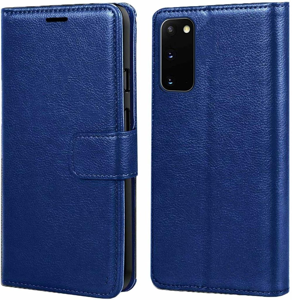 Hülle für Samsung S21 Plus S30 Plus Kunstleder Flip Wallet Blau