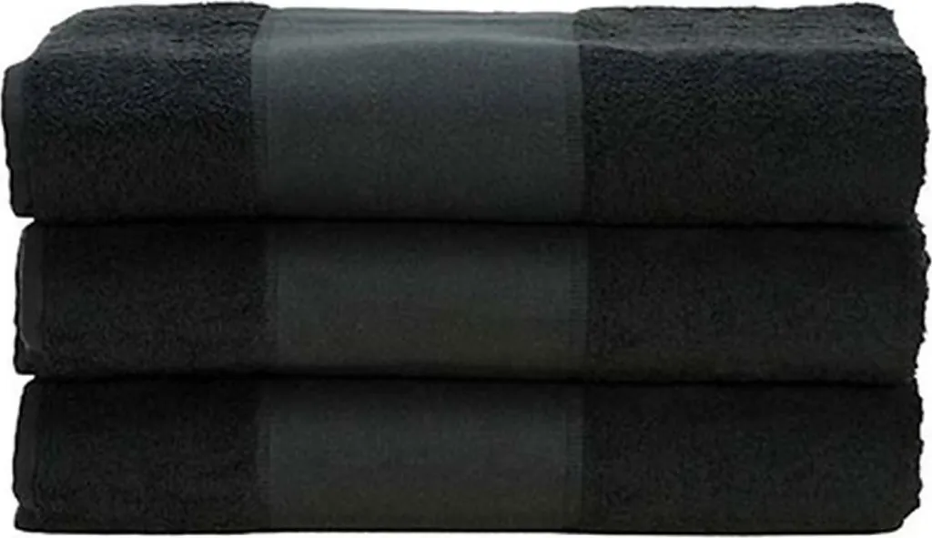 Asciugamano A&R 50x100 cm Nero PrintMe - Il Cotone che Cercavi