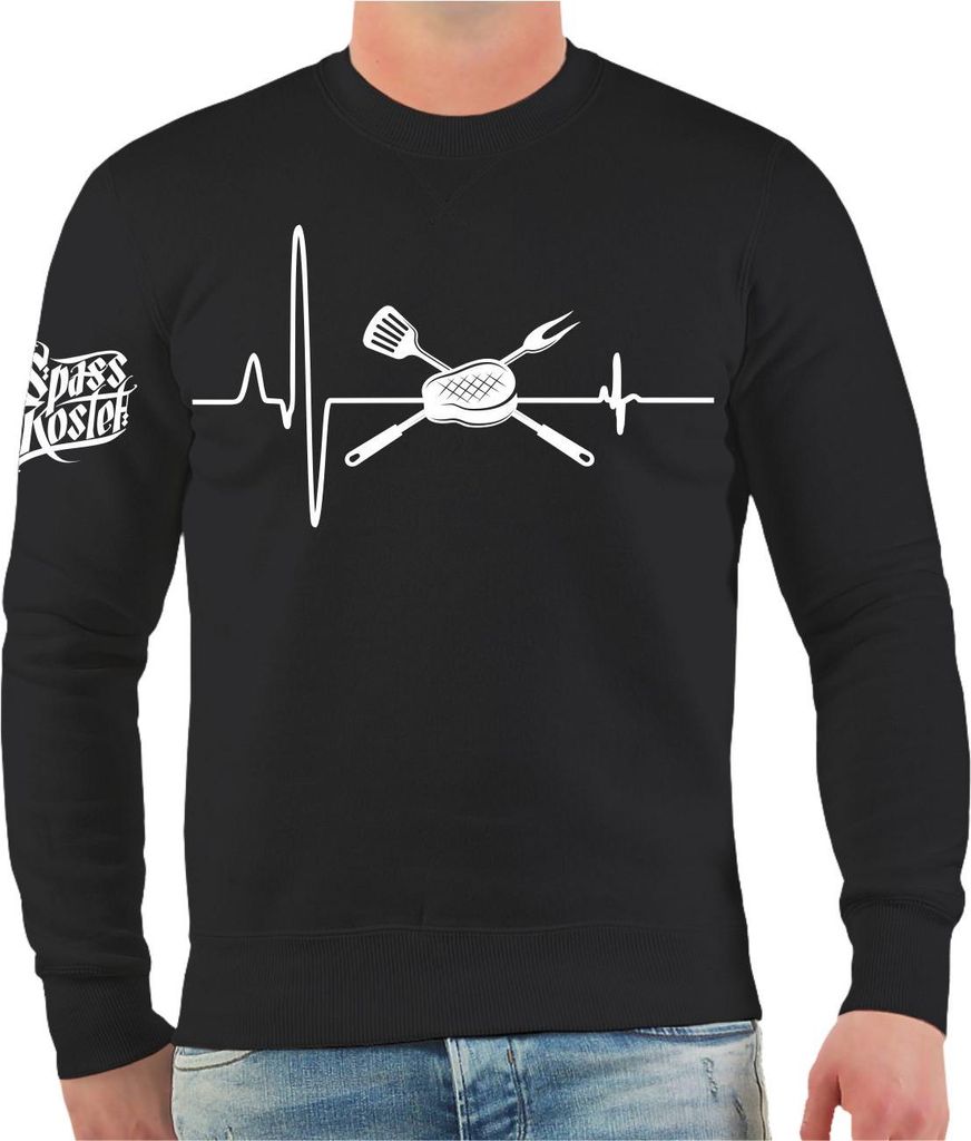 Herren Sweatshirt Grill Leidenschaft