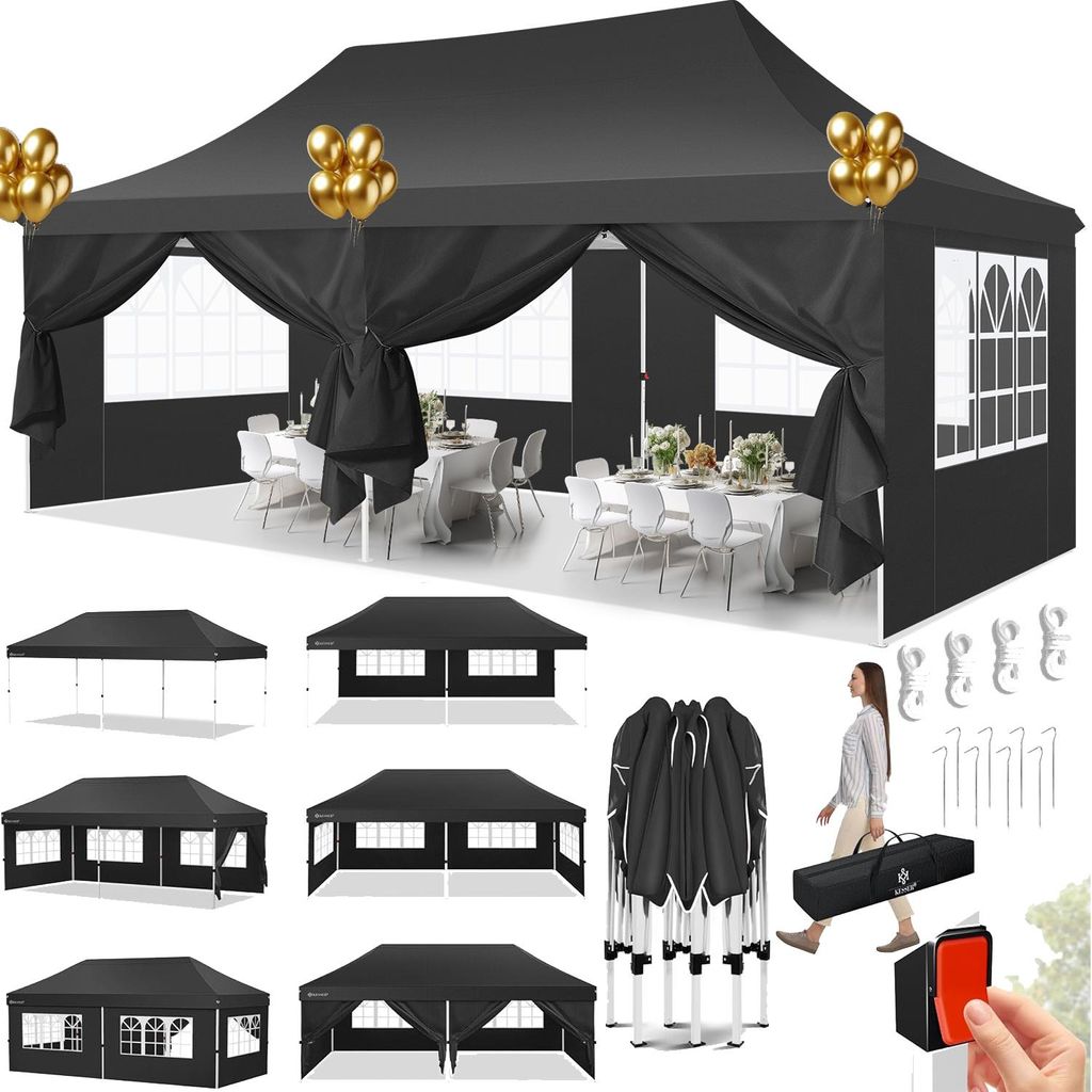 Pavillon 3x6m, Festzelt Faltpavillon Gartenzelt Produktbild 