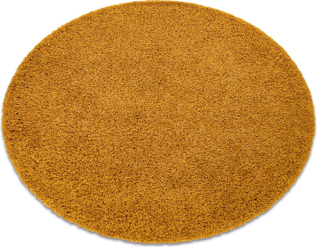 Dywan SOFFI koło shaggy 5cm złoty żółty koło 100 cm Zdjęcie produktu 
