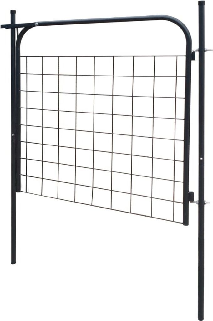 vidaXL Portail de clôture de jardin 100 x 100 cm Anthracite Image du produit 