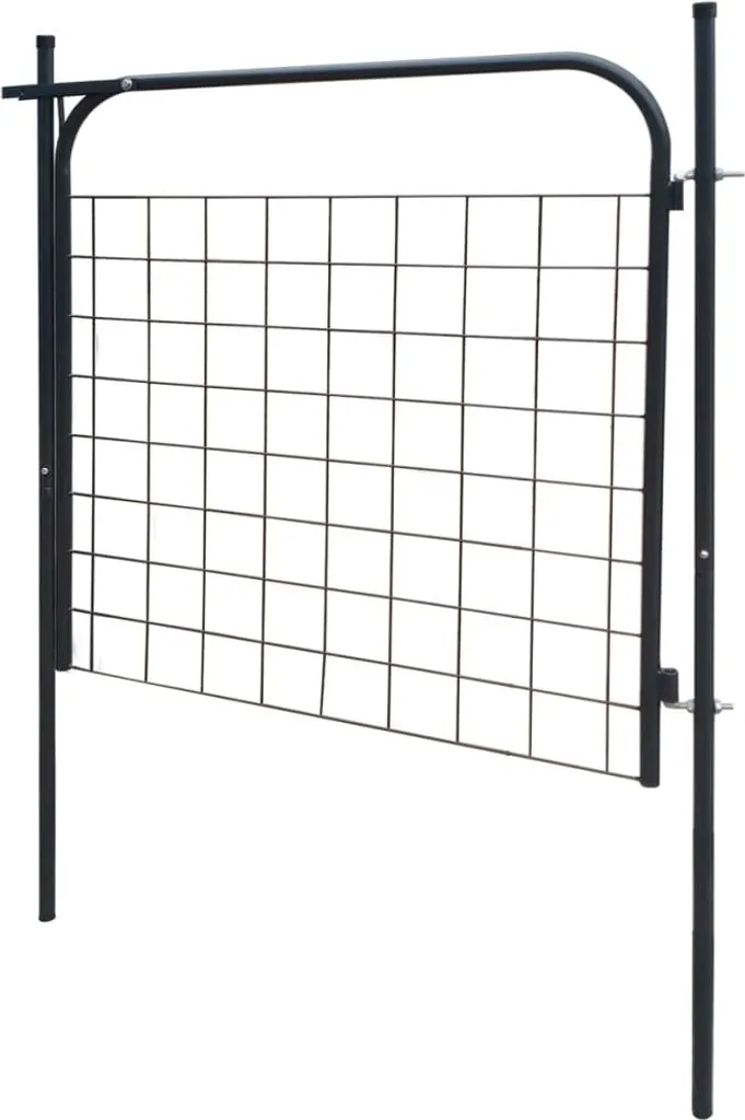 Portillon de jardin 100 x 100 cm en métal anthracite vidaXL robuste