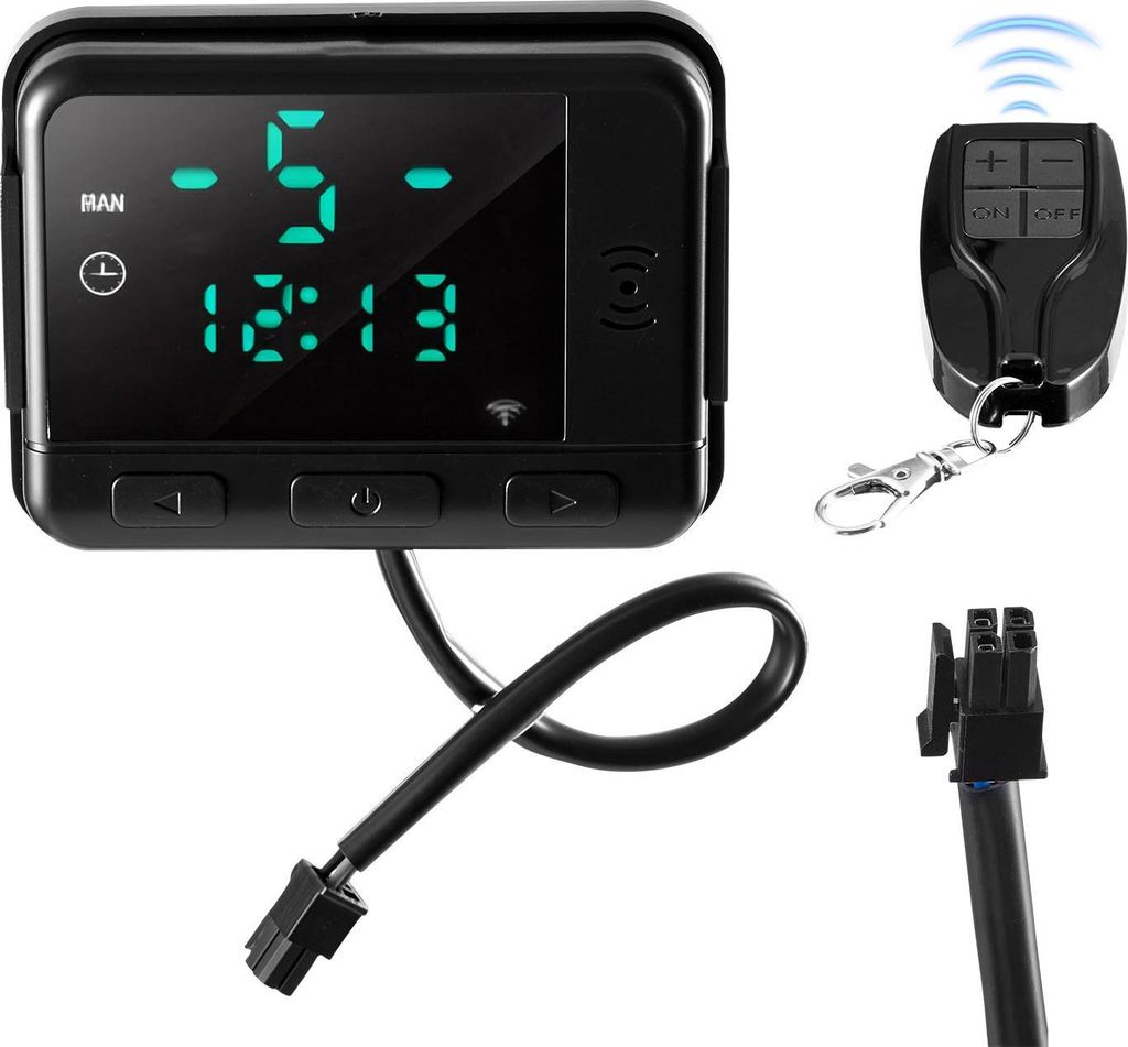 Standheizungsregler für Diesel-Luftheizung - Universal-Thermostatschalter DC 5 V - LCD-Display - Mit Fernbedienung - Für 2/5/8 kW Standheizungen ...