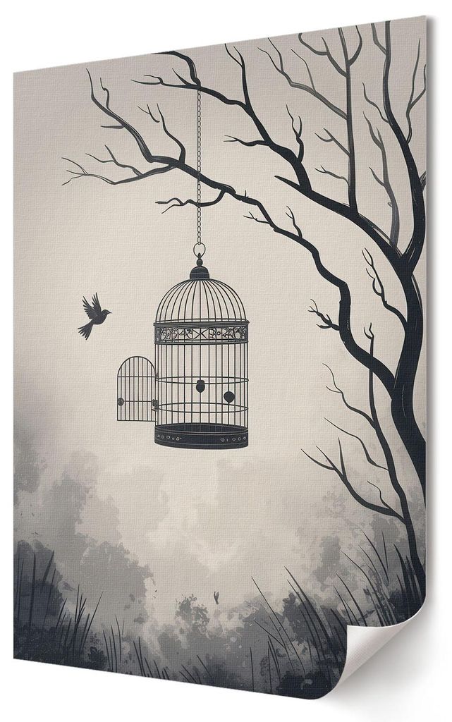 Flucht in die Natur- Kunstdruck A1 (59x84 cm) - Ausdrucksstark, rustikal, erotisch- Wandbild für Wohnzimmer Schlafzimmer & Flur, Modernes Poster W...