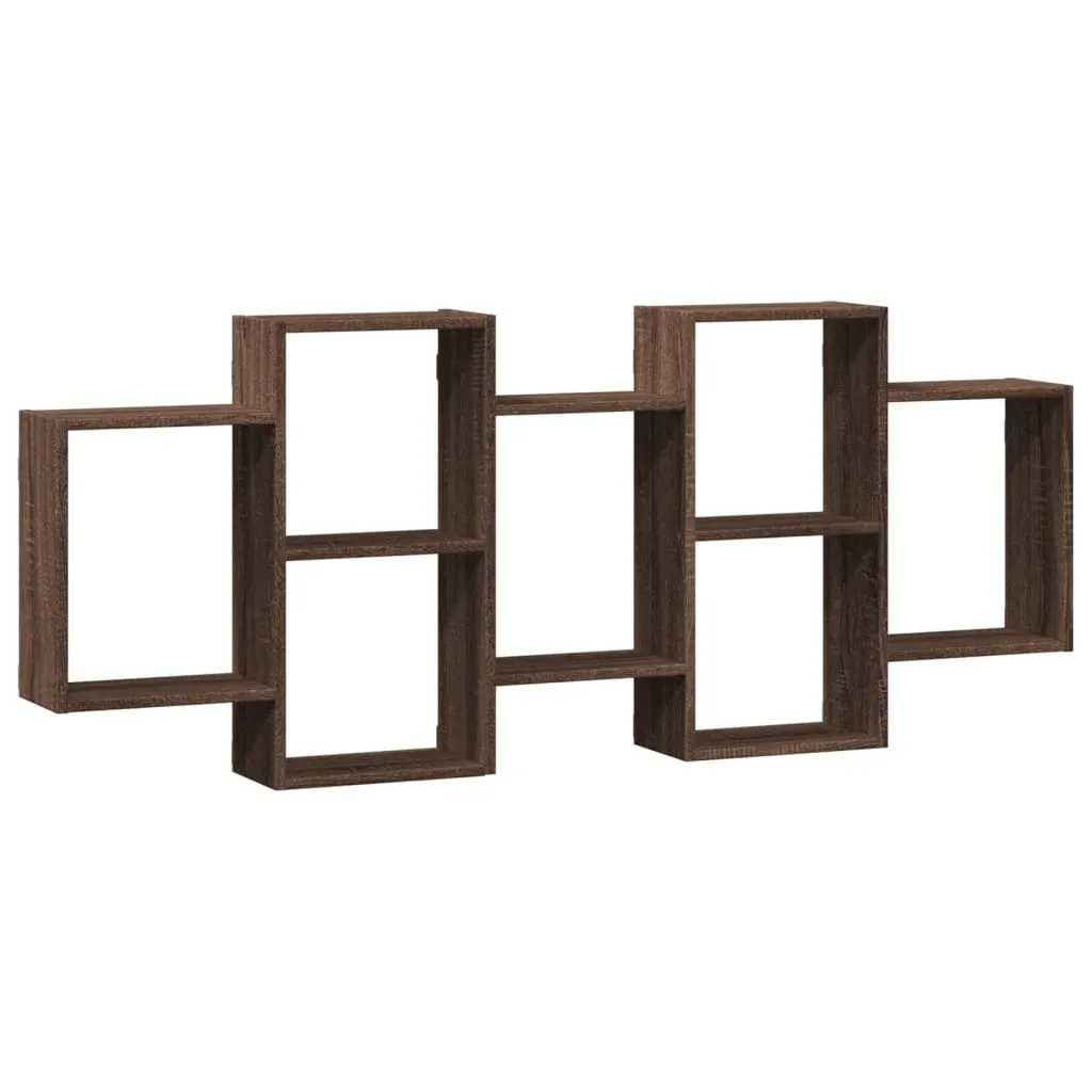 vidaXL Scaffale a muro marrone effetto quercia 159x18x65 cm Materiale a base di legno