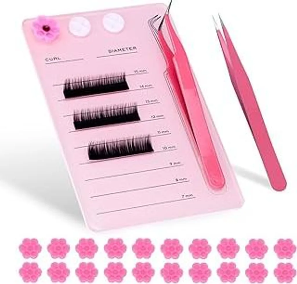 Set Professionale Lash Artist ATOMUS: Pallet Acrilico Rosa e Strumenti