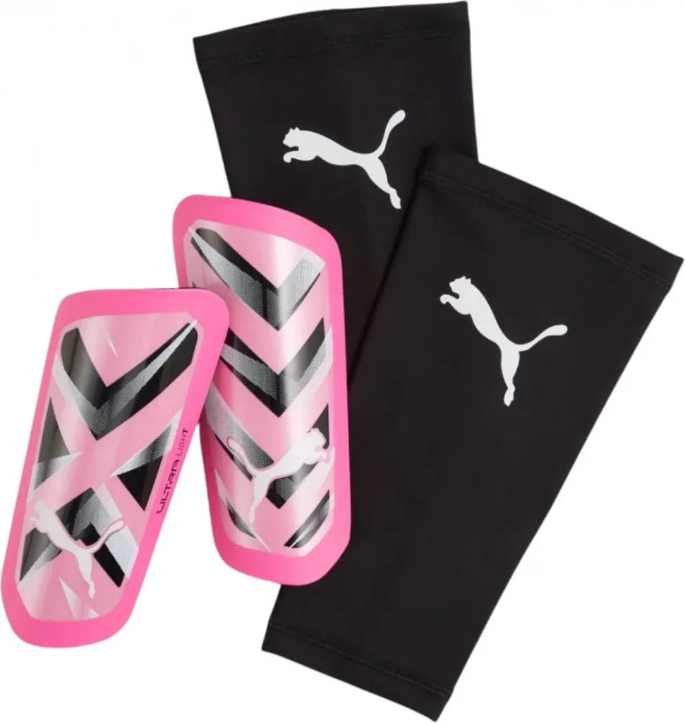 Protège-tibias de Foot Puma Ultra Light Sleeve - Pack Rose et Noir XL