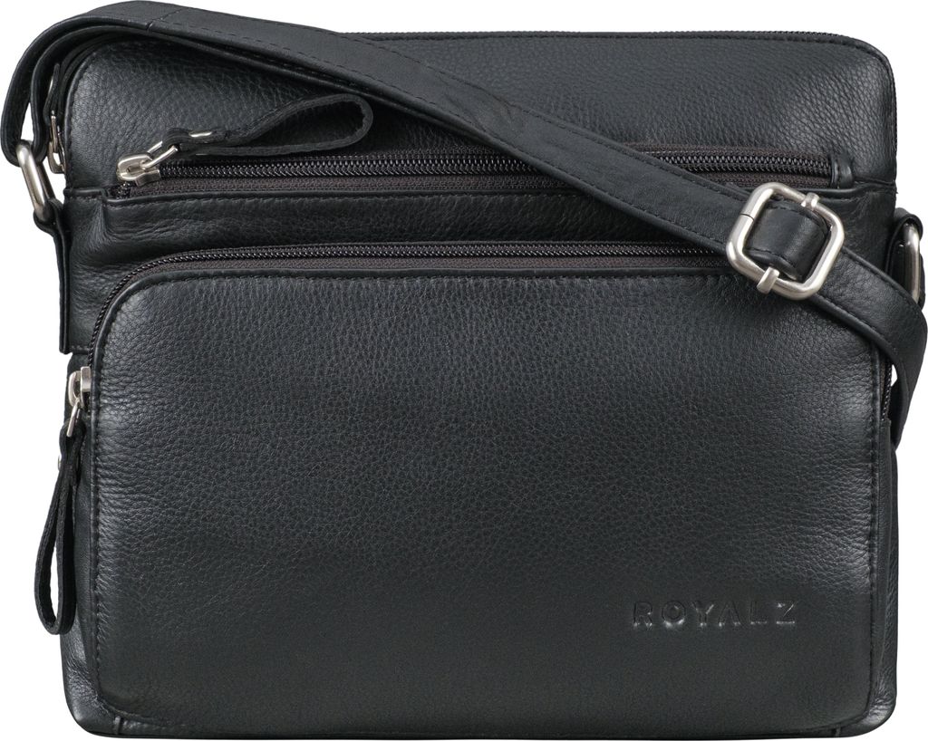 ROYALZ Vintage Leder Handtasche Damen Echtleder "North Carolina" stilvolle Ledertasche zum Umhängen Schultertasche mit Platz für Smartphone