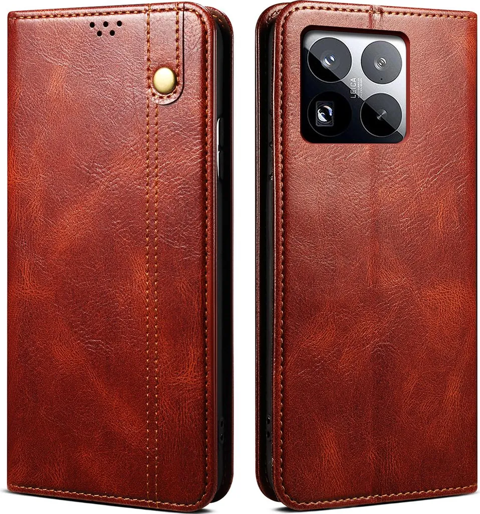 Cover a Libro Xiaomi 15 Rossa - Custodia Protettiva Business con Portafoglio