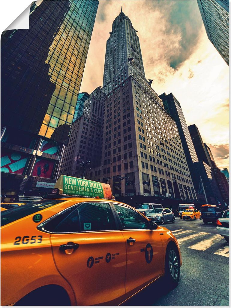 ARTland Poster Taxi in New York Größe: 90x120 cm