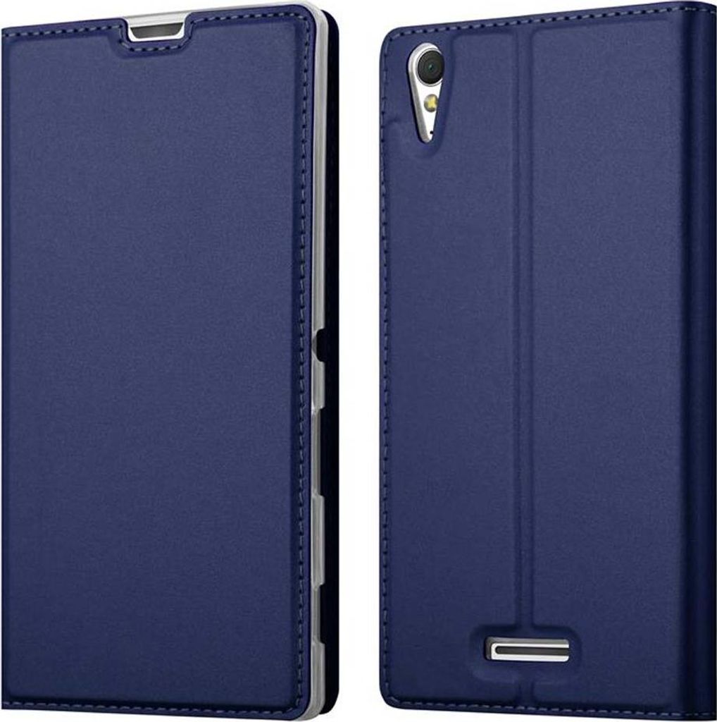 Cadorabo Handyhülle für Sony Xperia T3 Schutz Hülle in Blau Cover Etui Book Case Booklet