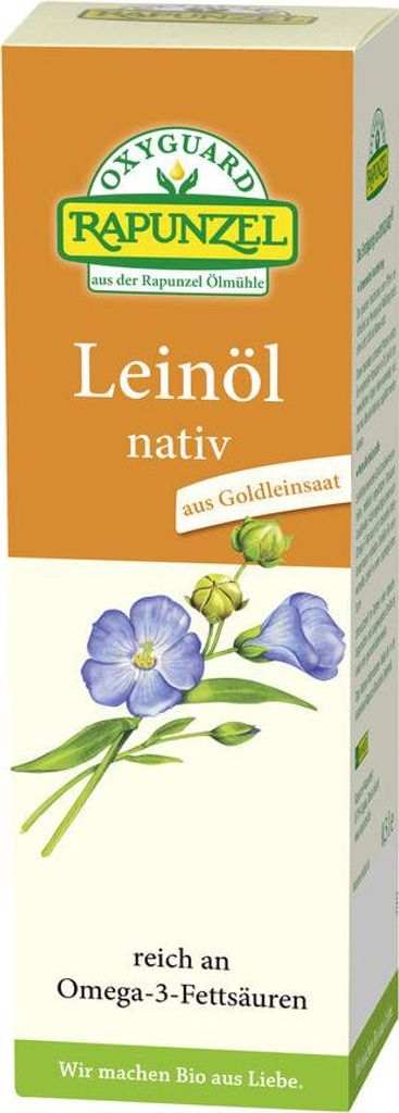 Rapunzel OXYGUARD Leinöl nativ 4x250ml, BIO Speiseöl aus Leinsamen