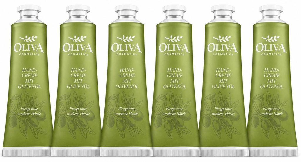 Oliva cosmetics Handcreme mit Olivenöl, 6 x30 ml