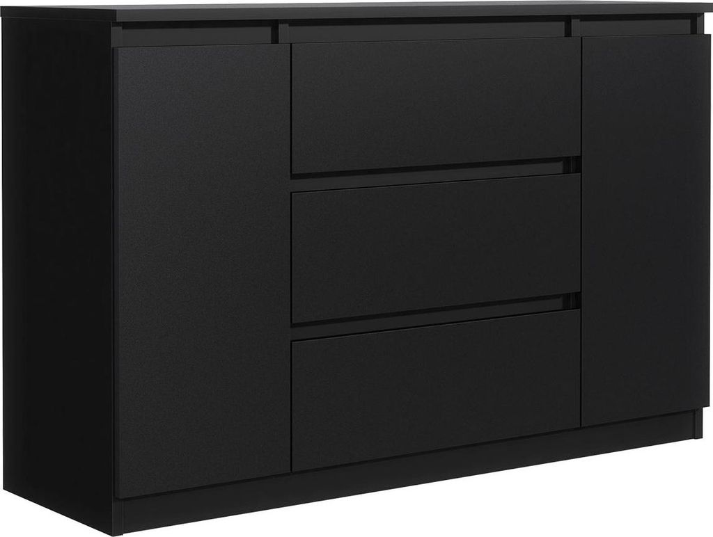Kommode Juno 3 Schubladen 3 Farben. Variante: Farbe Schwarz